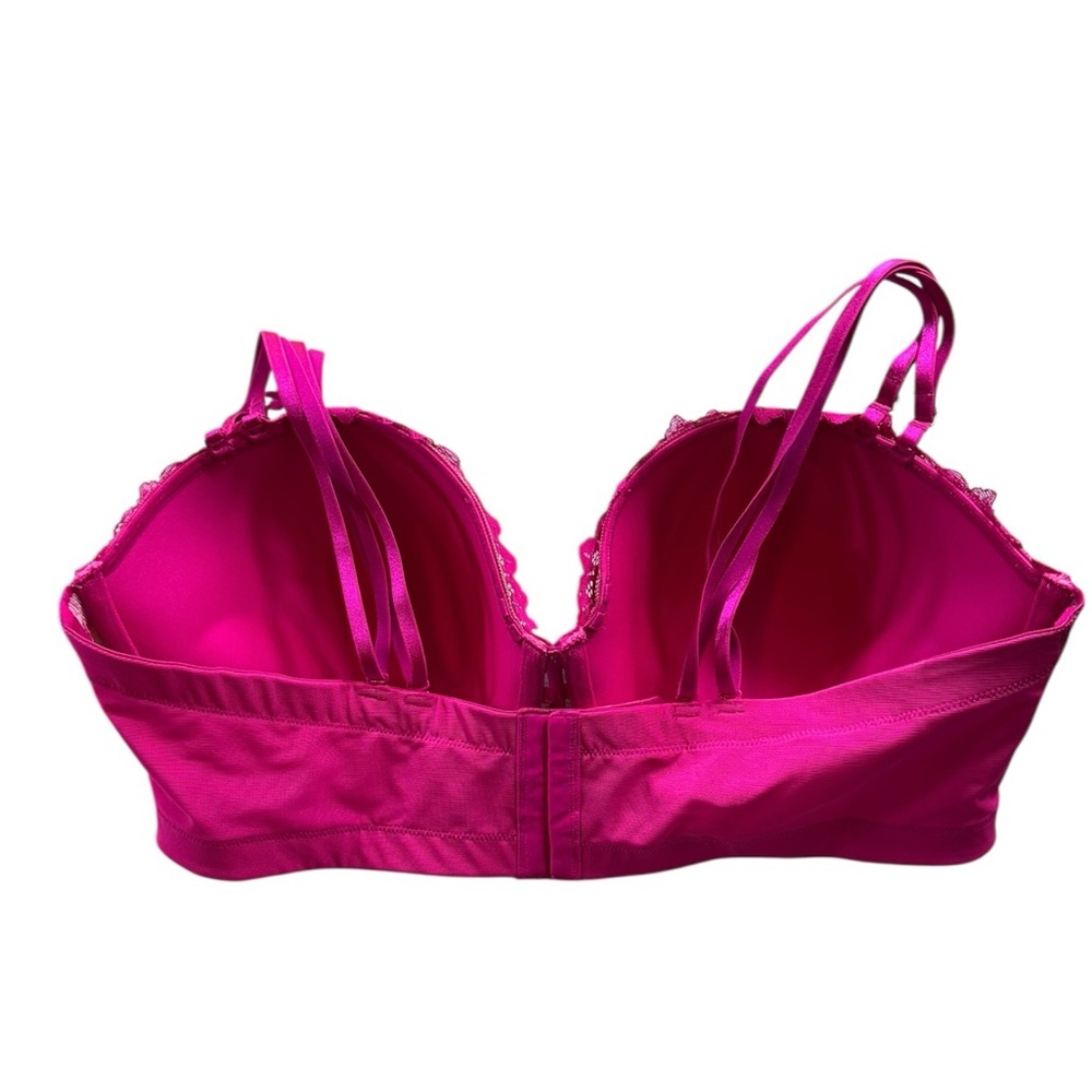 Cacique Lace Boost Multi-Way Strapless Bra Confetti Pink Size 44DD NEW NWT - Picture 2 of 8